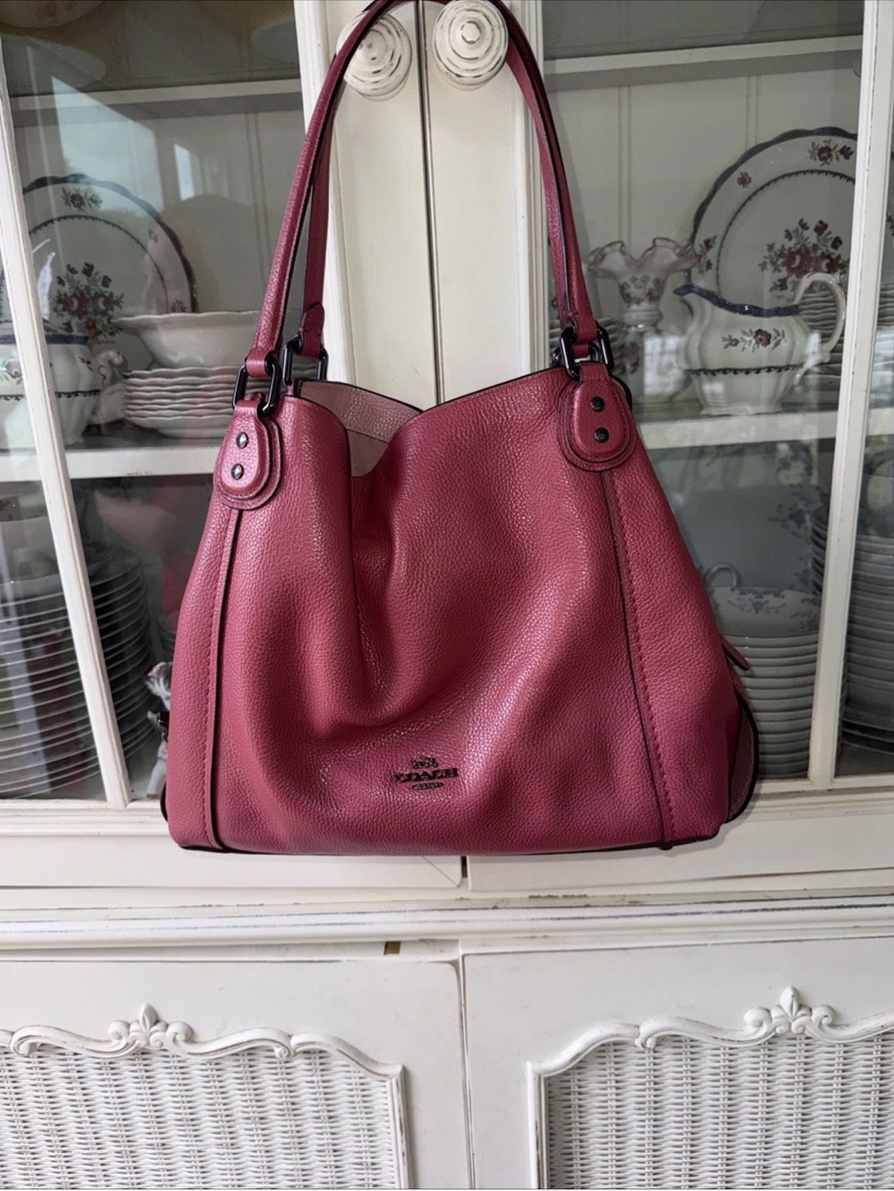 Coach Pink Leather Shoulder Bag